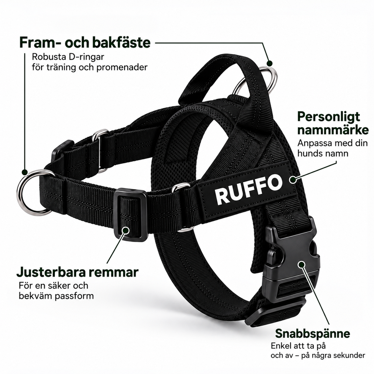 RUFFO™ Dragfri Hundsele